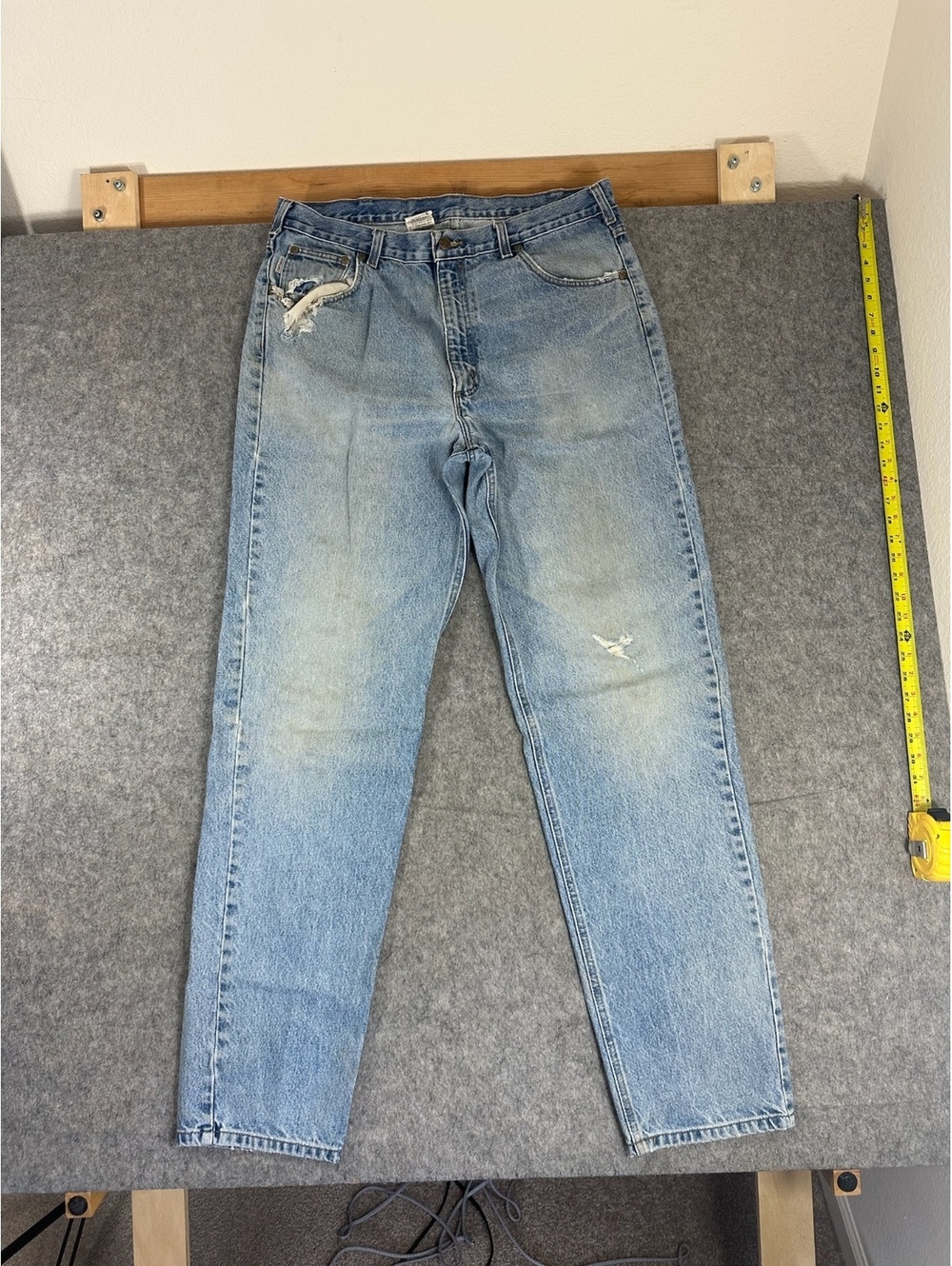 Vintage Carhartt light wash distressed jeans size 37x35